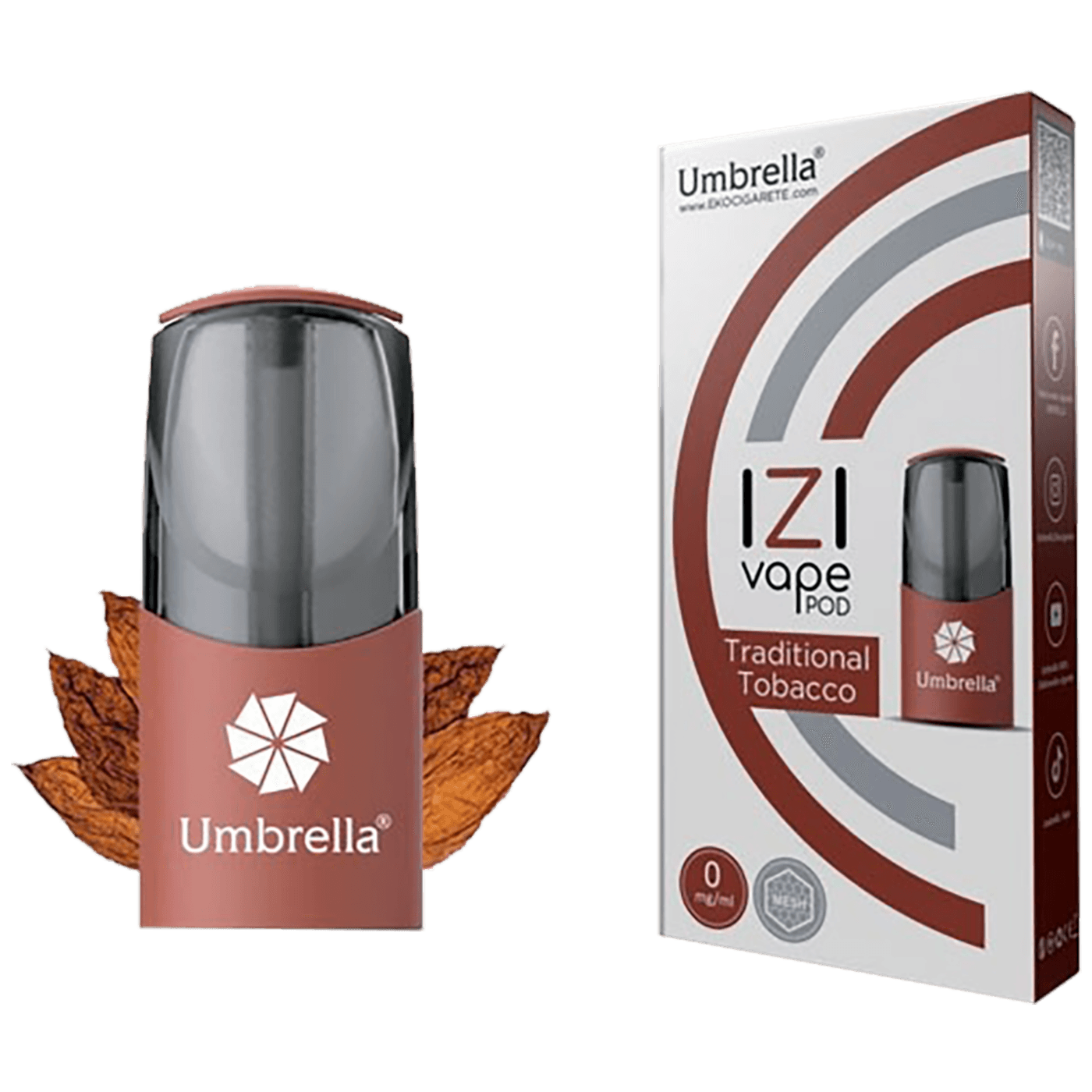 Tekućina za ecigarete, Izi Vape Pod Tradition. Tobacco 20mg Umbrella