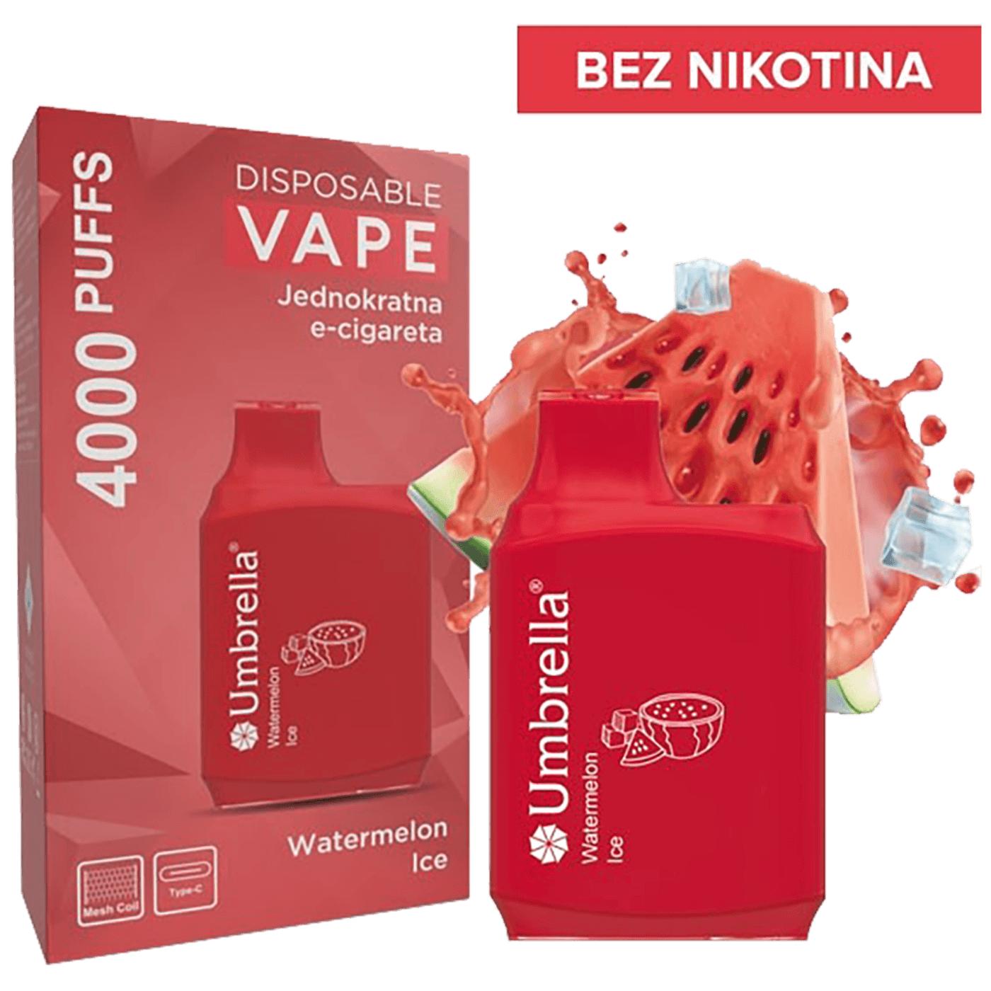 Cigareta elektronska, jednokratna,  Watermelon Ice 0mg