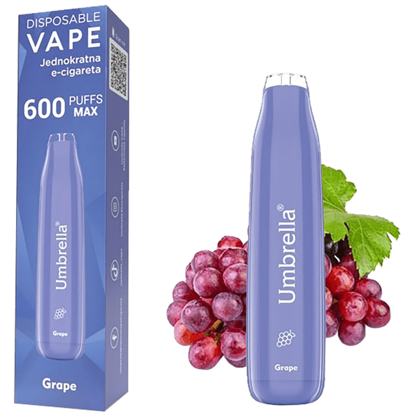 Cigareta elektronska, jednokratna, Grape 20mg Umbrella