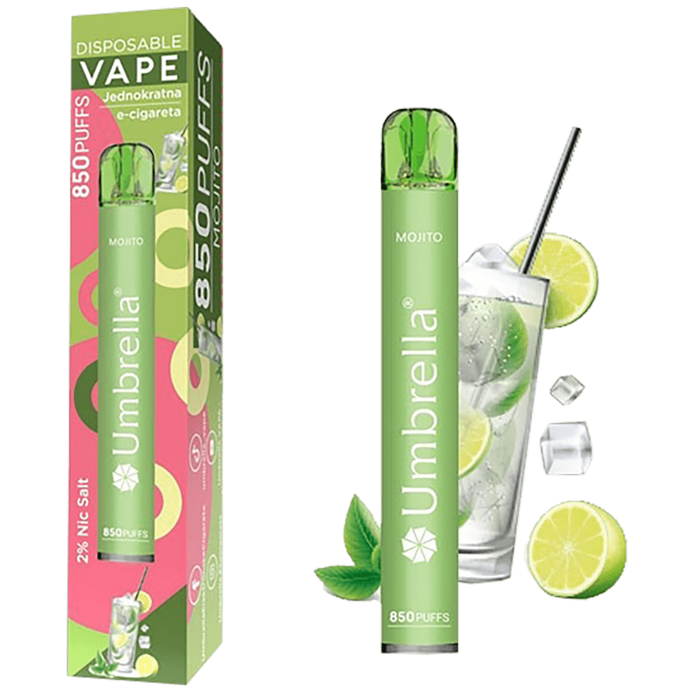 Cigareta elektronska, jednokratna, Mojito 20 mg Umbrella E Cigarete