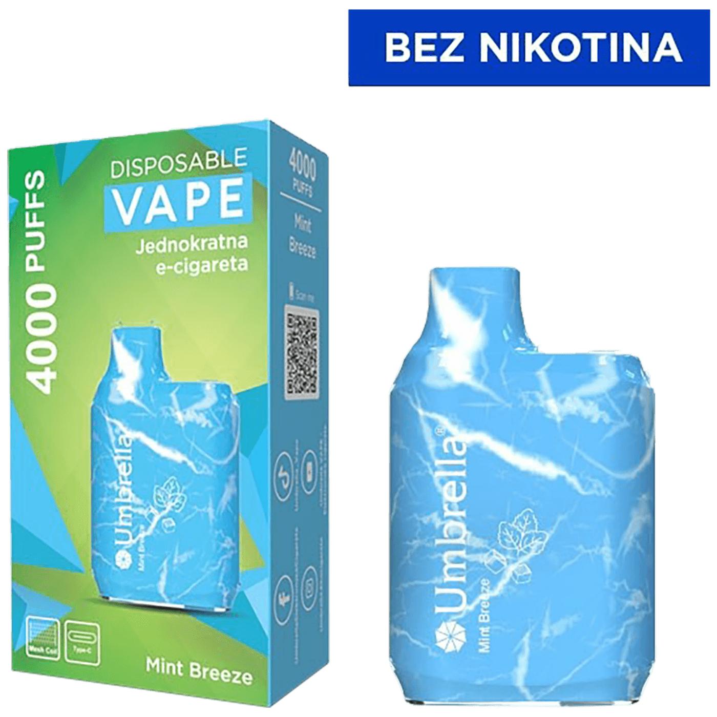 Cigareta elektronska, jednokratna, Mint Breeze 0mg