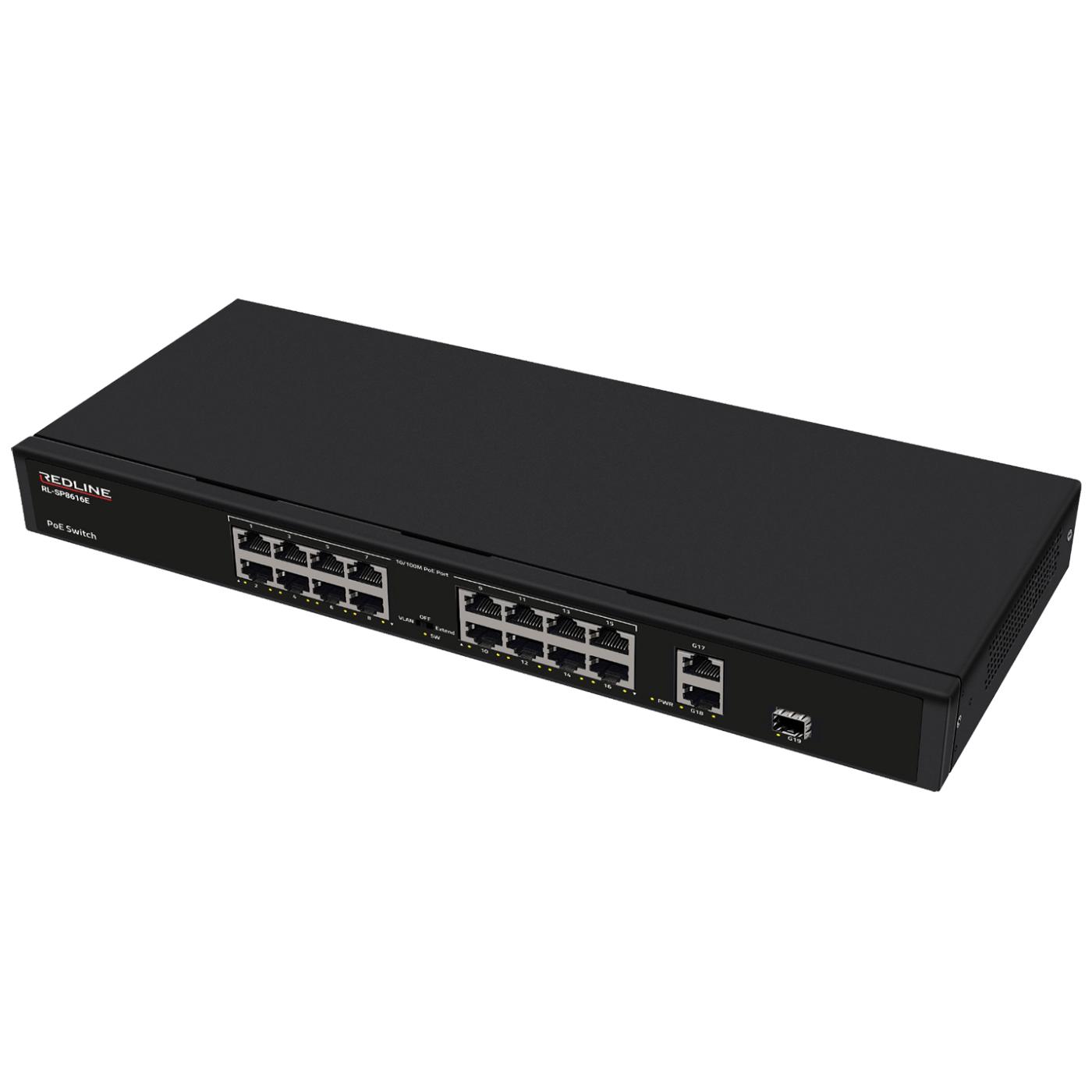 PoE mrežni switch, 16 port RJ-45