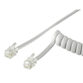 Telefonski kabl spiralni za slušalicu,dužina 2 metra,bijeli