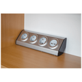 Strujni razdjeljnik sa 3 utičnice + USB, INOX