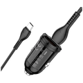 Auto punjač sa type C kabelom, PD + QC3.0, 2 x USB, 4.8 A
