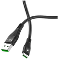 USB kabl za smartphone, USB type C, 1.2 met., 5 A, crna